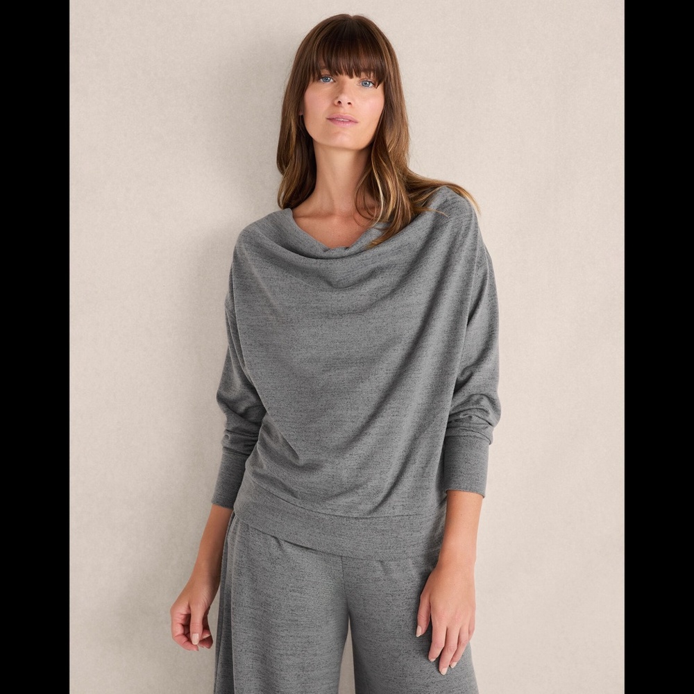 Talbots Haven Well Within Sweater Knit Drape-Front Pullover